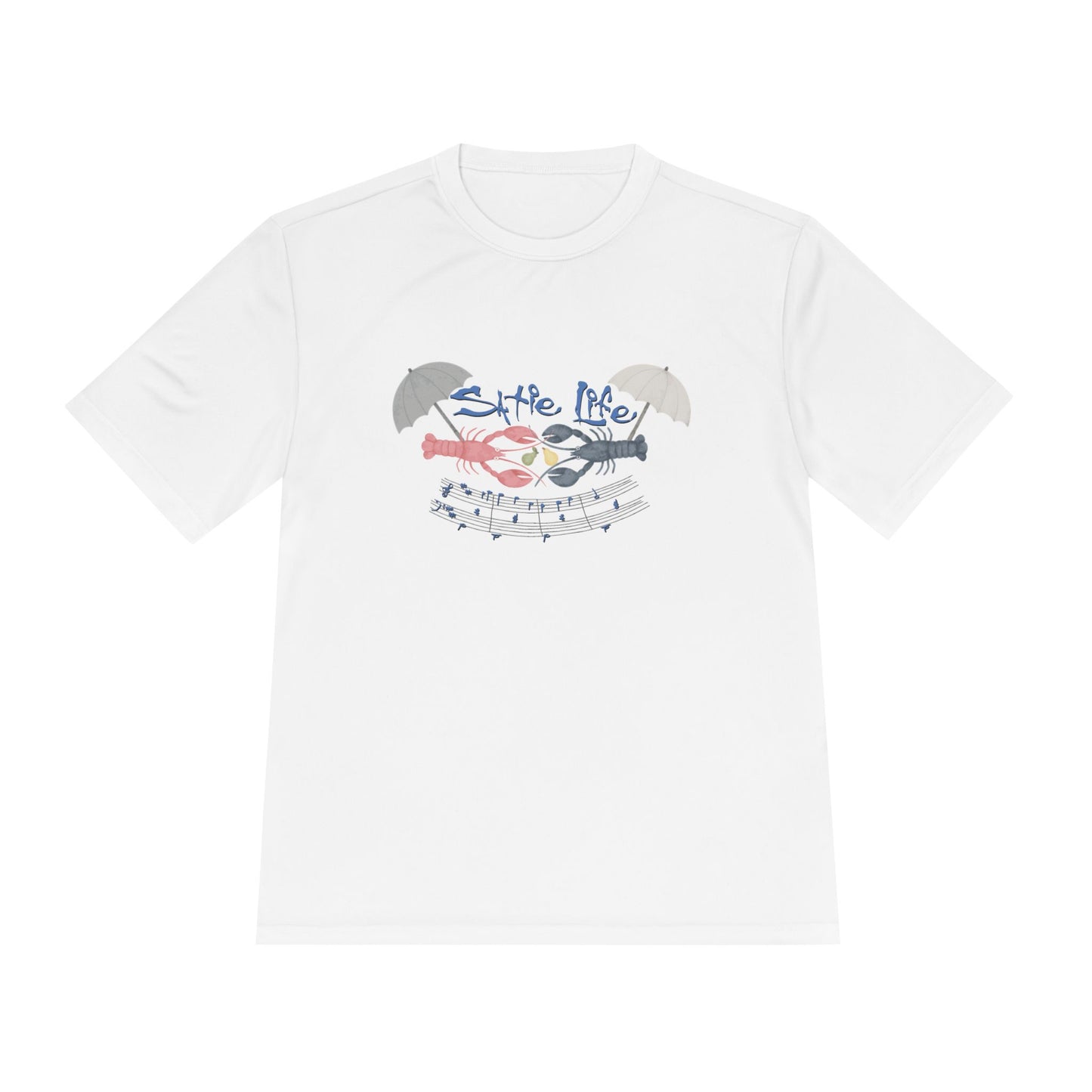 "Satie Life" Moisture Wicking Tee for Active Life, Outdoor Sports Shirt, Gift for Fitness Enthusiasts, Gym Wear, Summer Apparel