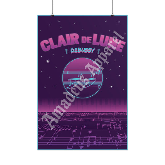 "Clair de Lune" Debussy Rolled Poster Wall Art