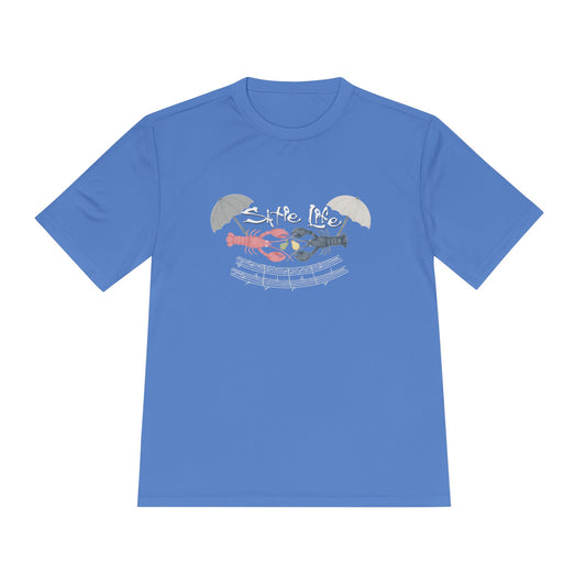 "Satie Life" Moisture Wicking Tee for Active Life, Outdoor Sports Shirt, Gift for Fitness Enthusiasts, Gym Wear, Summer Apparel