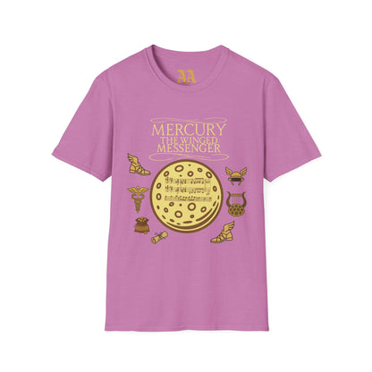 Holst Mercury sheet music astrological symbols T Shirt__Heather Radiant Orchid__hanging