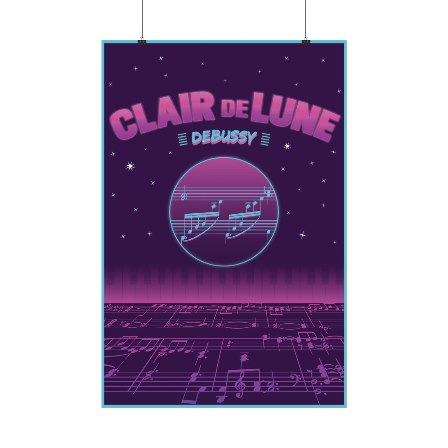 "Clair de Lune" Debussy Rolled Poster Wall Art