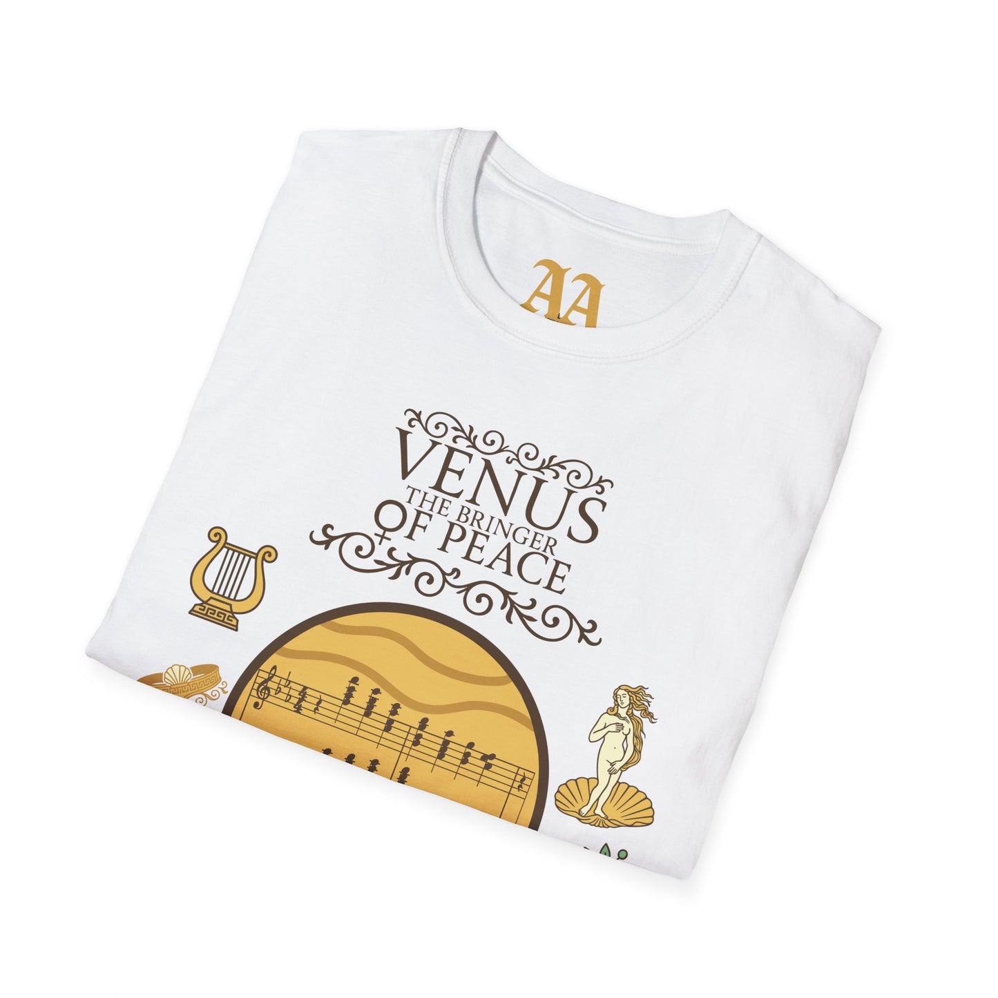 Holst Venus sheet music astrological symbols T Shirt__White__folded