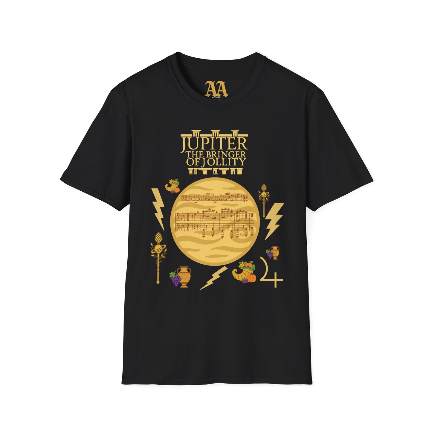 Holst Planet's Jupiter T shirt__Black__hanging