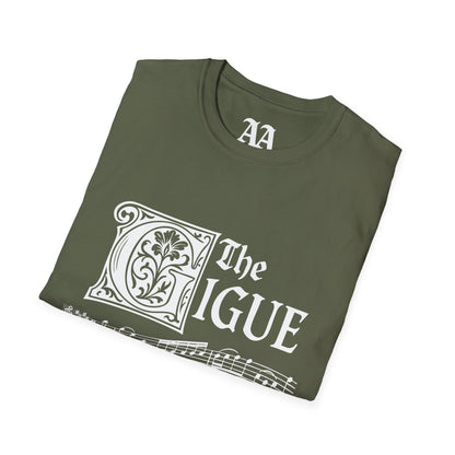 Music pun Gigue is up Bach Partita T Shirt__Military Green__folded