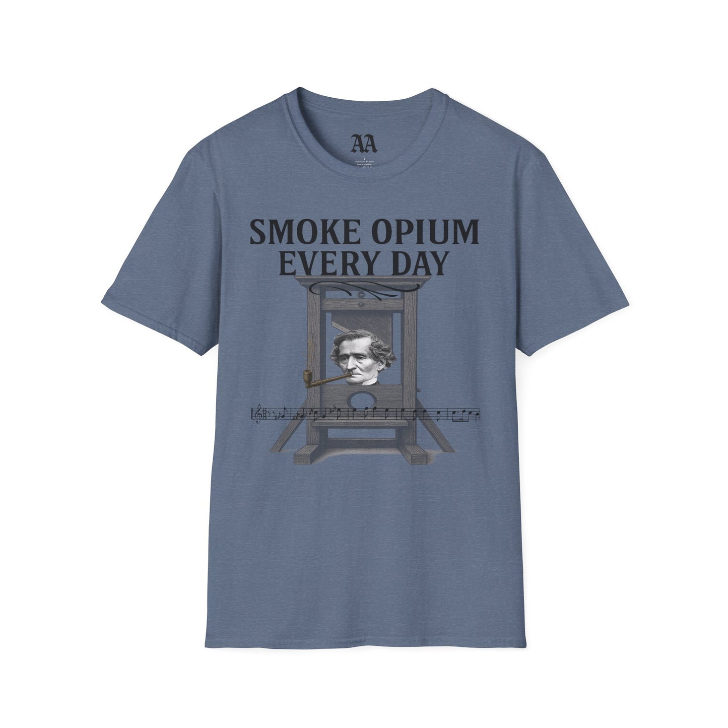 Berlioz Symphonie Fantastique T shirt__Heather Indigo__hanging