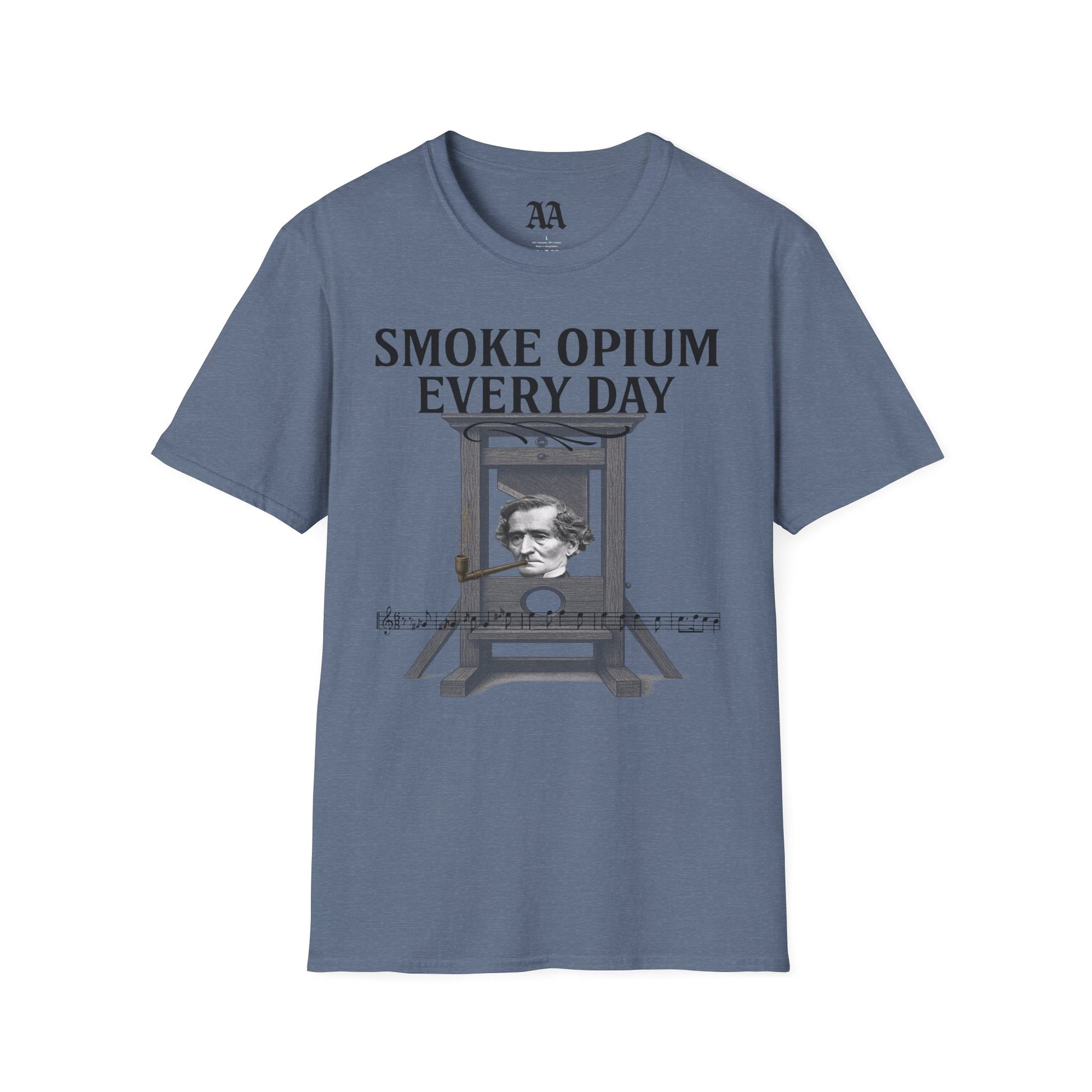 Berlioz Symphonie Fantastique T shirt__Heather Indigo__hanging