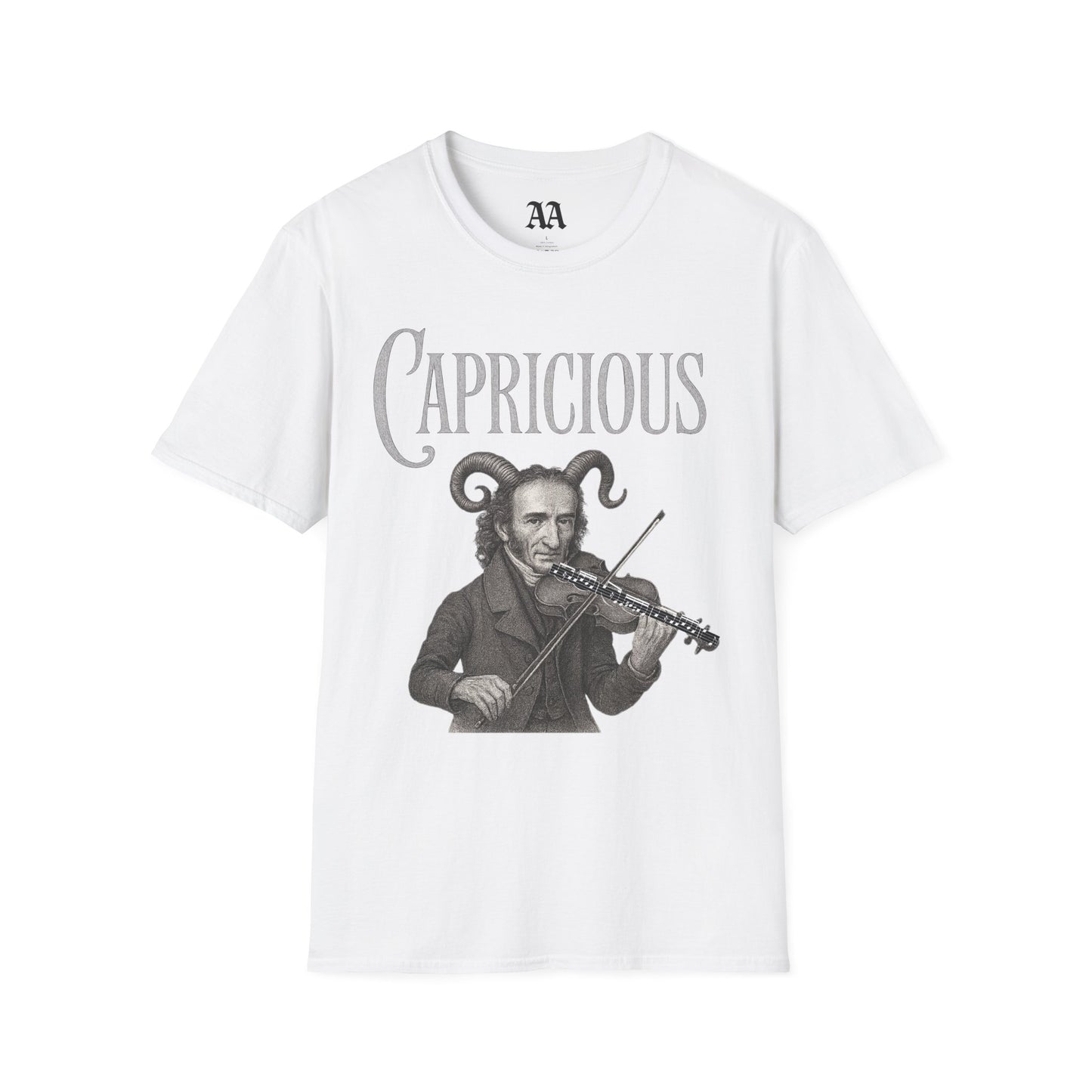 Paganini 24th Caprice T shirt__White__hanging