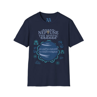 Holst Neptune sheet music astrological symbols T Shirt__Navy__hanging