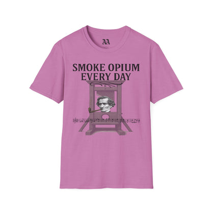 Berlioz Symphonie Fantastique T shirt__Heather Radiant Orchid__hanging