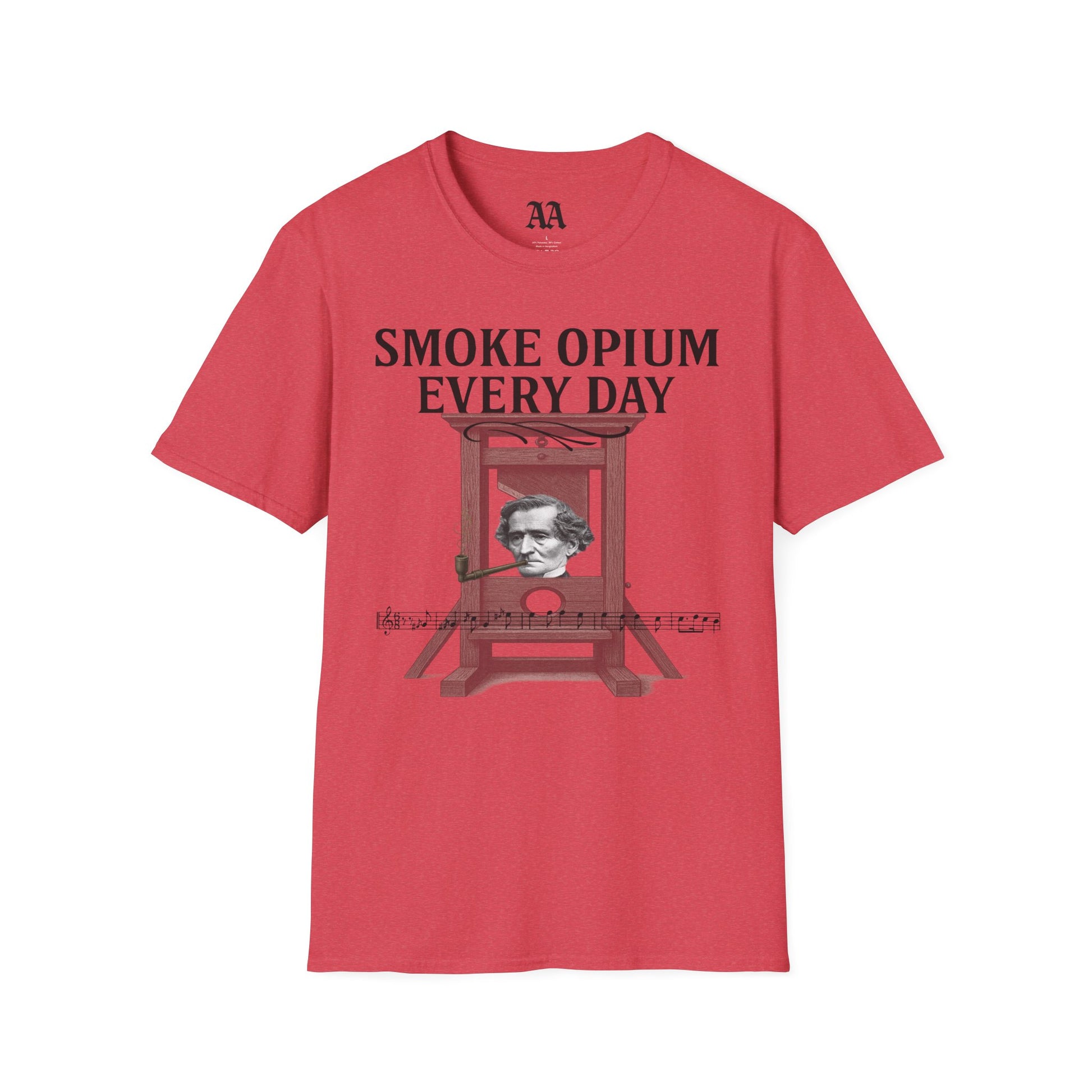 Berlioz Symphonie Fantastique T shirt__Heather Red__hanging