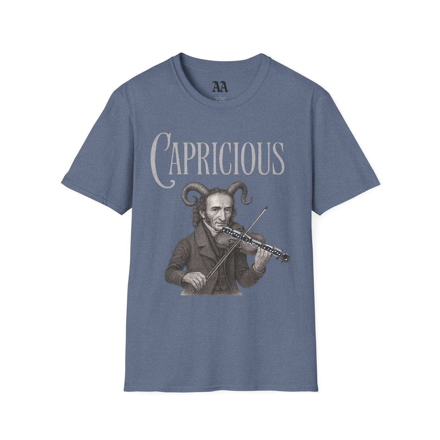 Paganini 24th Caprice T shirt__Indigo Blue__hanging