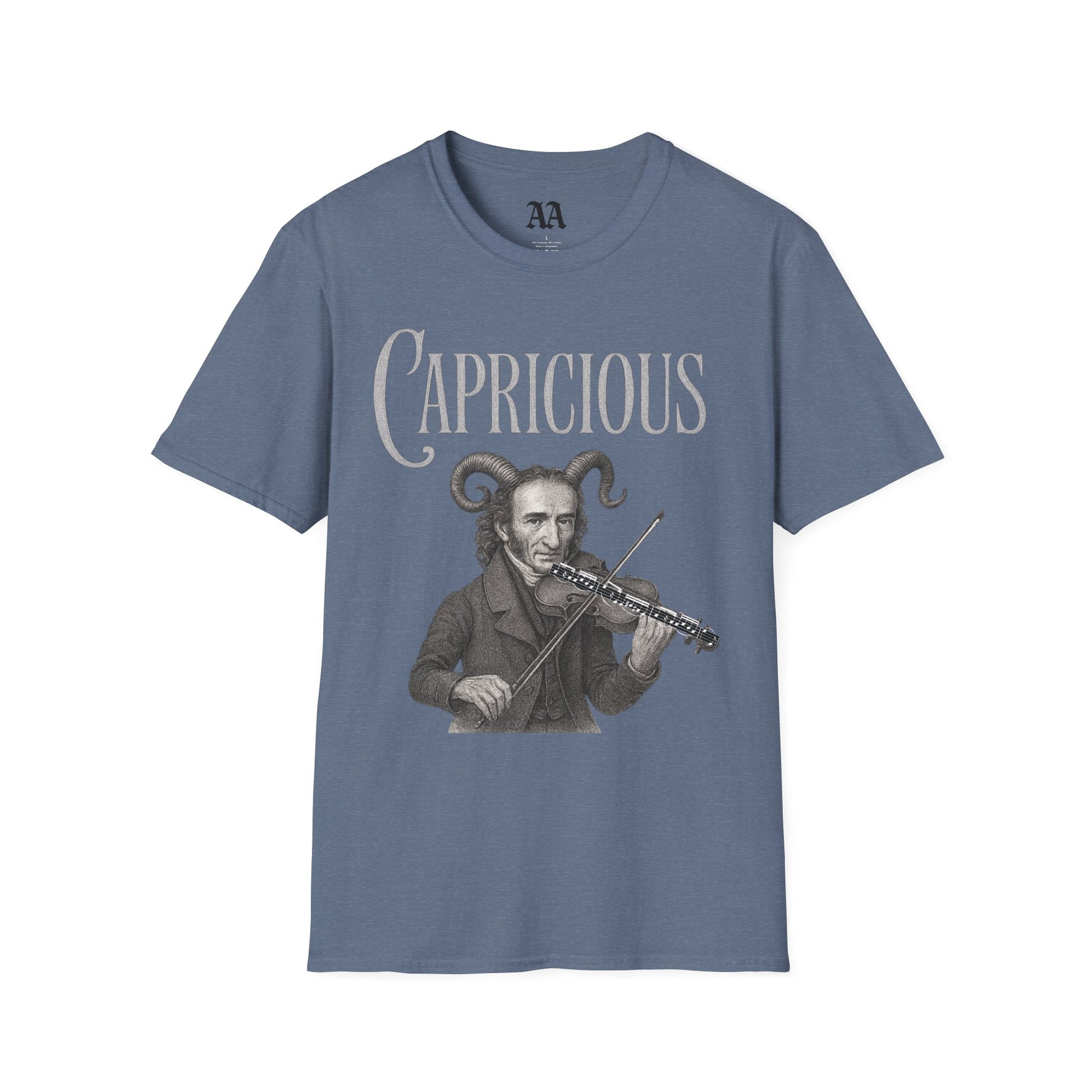 Paganini 24th Caprice T shirt__Indigo Blue__hanging