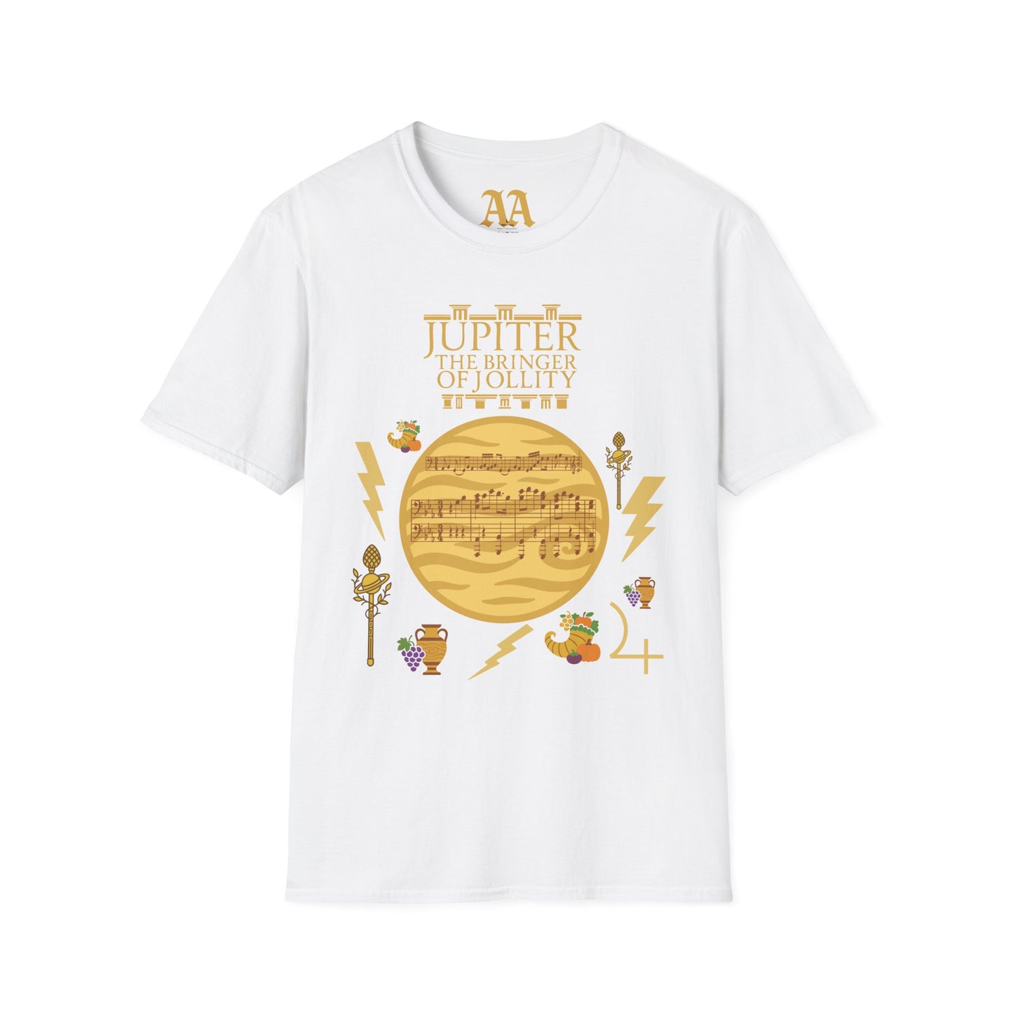 Holst Planet's Jupiter T shirt__White__hanging