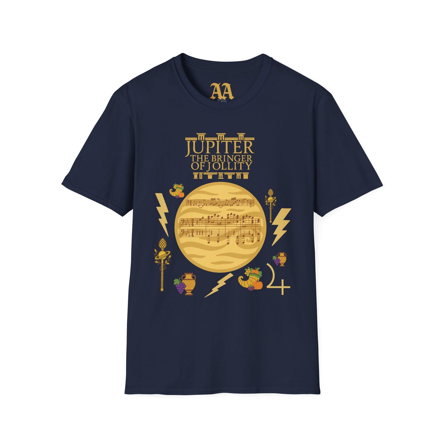 Holst Planet's Jupiter T shirt__Navy__hanging