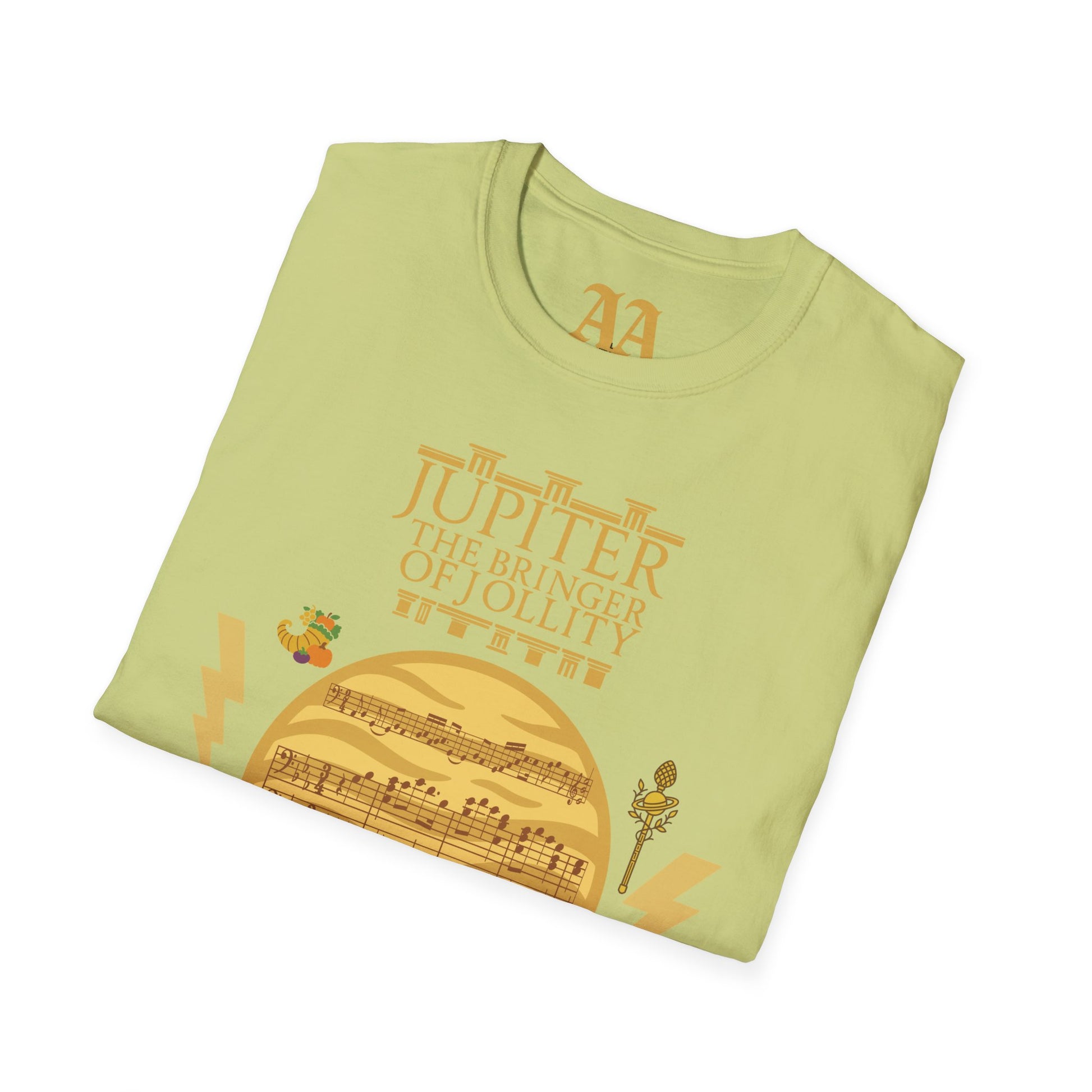 Holst Planet's Jupiter T shirt__Pistachio__folded