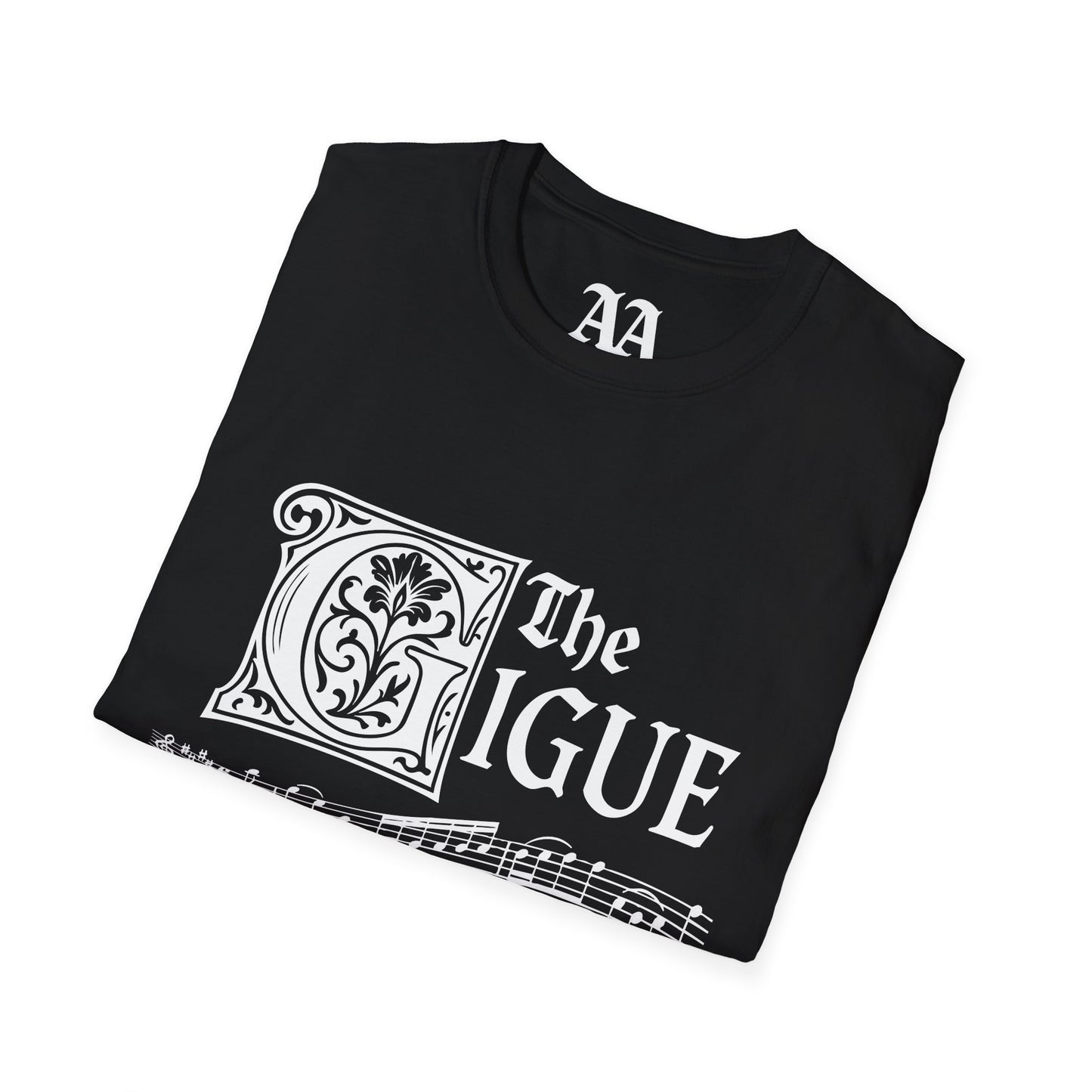 Music pun Gigue is up Bach Partita T Shirt__Black__folded
