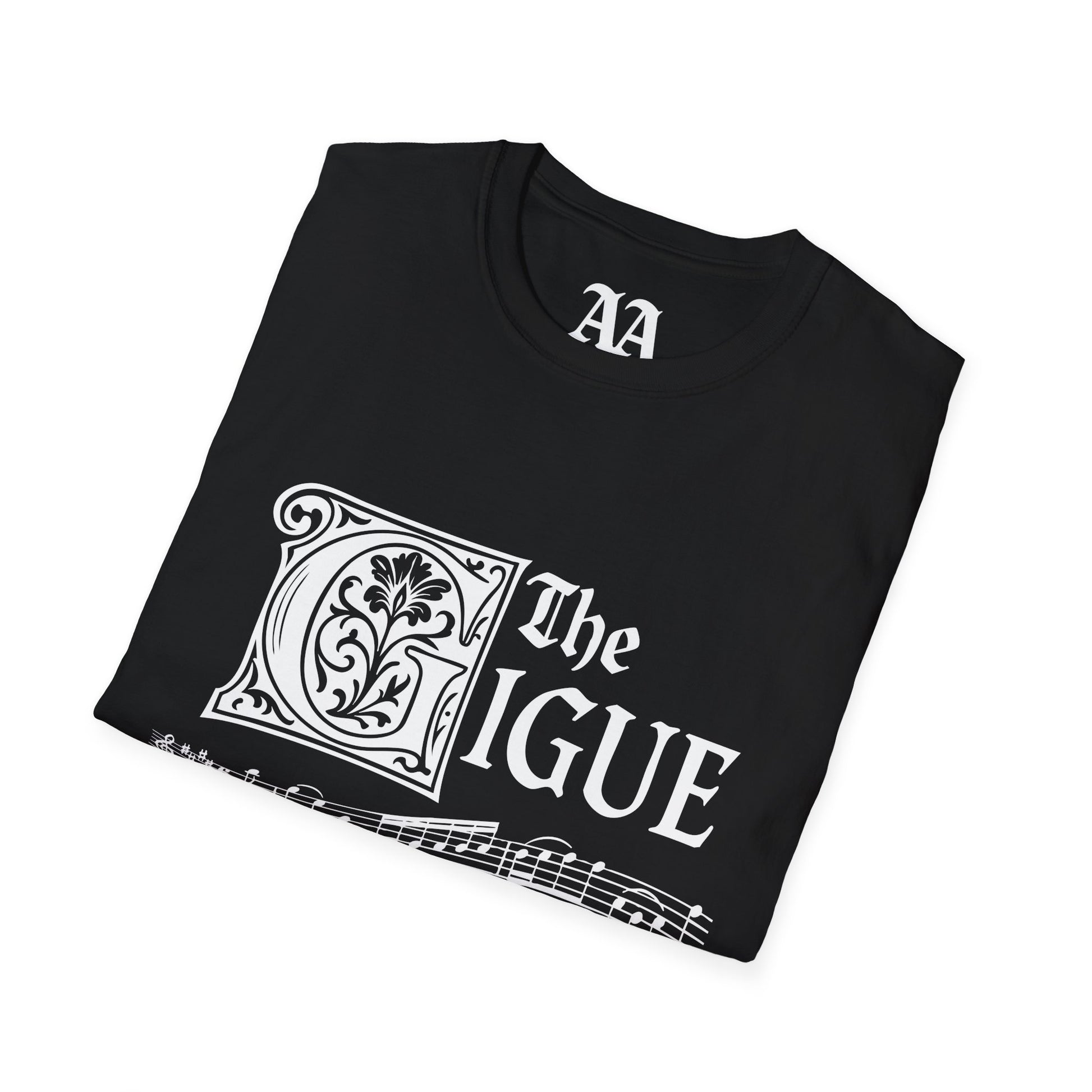 Music pun Gigue is up Bach Partita T Shirt__Black__folded
