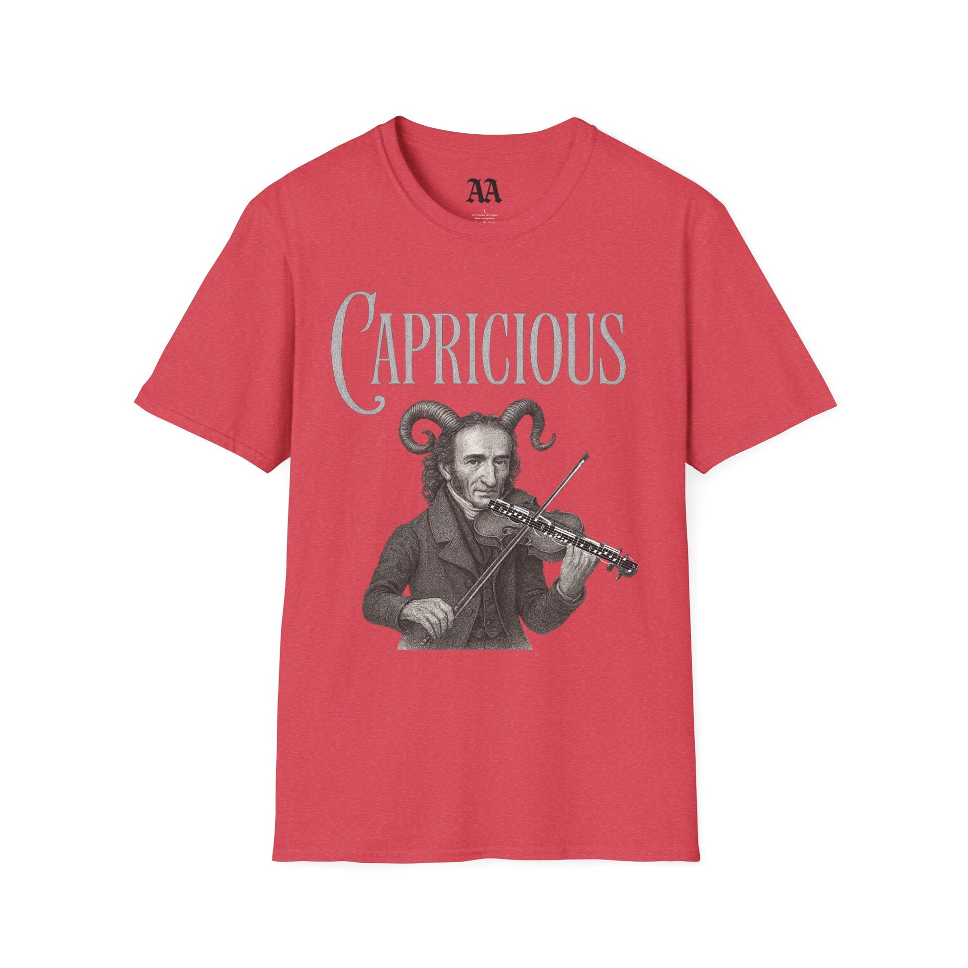 Paganini 24th Caprice T shirt__Heather Red__hanging