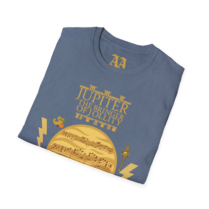 Holst Planet's Jupiter T shirt__Indigo__folded