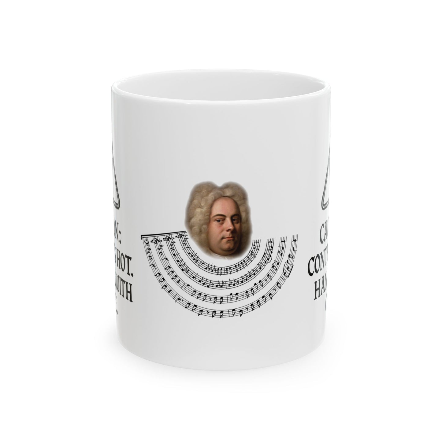 Handel with Care Mug Ceramic Mug, Gift for Musicians, 11oz