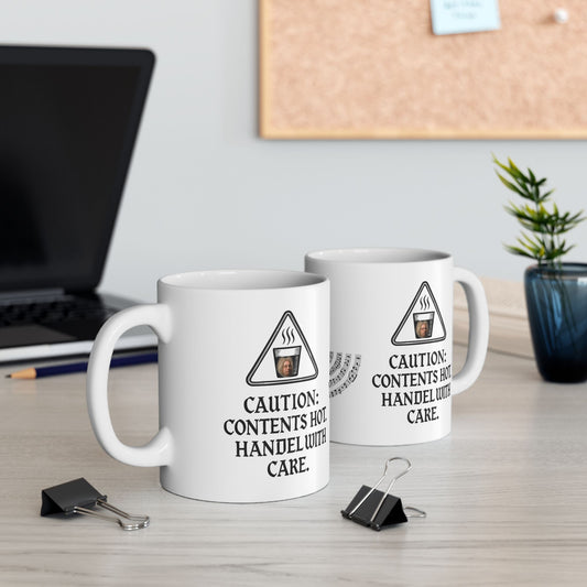 Handel with Care Mug Ceramic Mug, Gift for Musicians, 11oz
