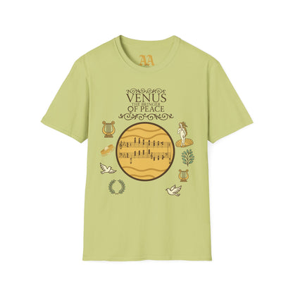 Holst Venus sheet music astrological symbols T Shirt__Pistachio__hanging