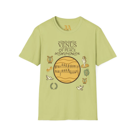 Holst Venus sheet music astrological symbols T Shirt__Pistachio__hanging
