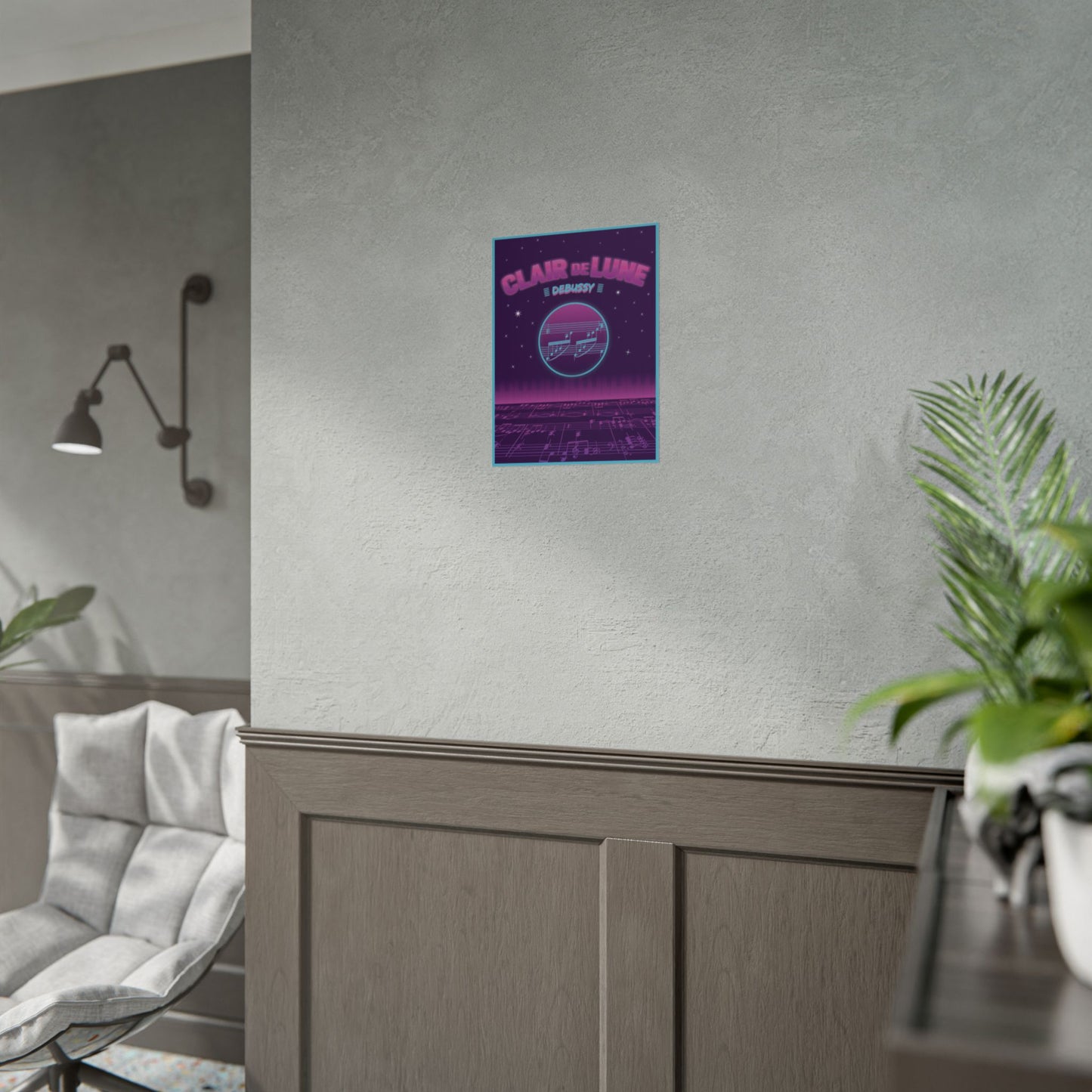 "Clair de Lune" Debussy Rolled Poster Wall Art