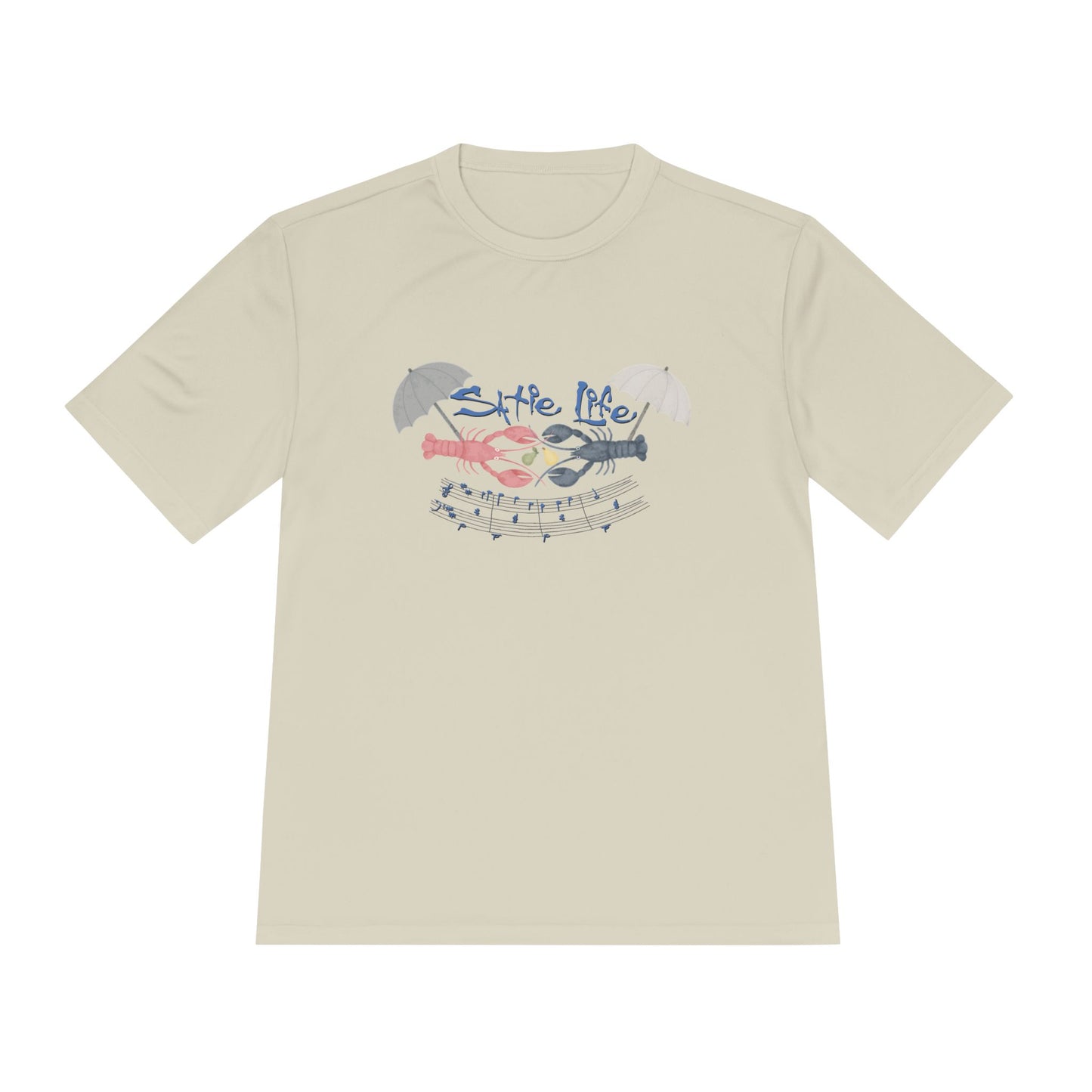 "Satie Life" Moisture Wicking Tee for Active Life, Outdoor Sports Shirt, Gift for Fitness Enthusiasts, Gym Wear, Summer Apparel