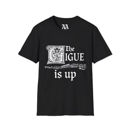 Music pun Gigue is up Bach Partita T Shirt__Black__hanging
