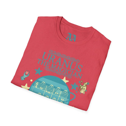 Holst Uranus sheet music astrological symbols T Shirt__Heather Red__folded