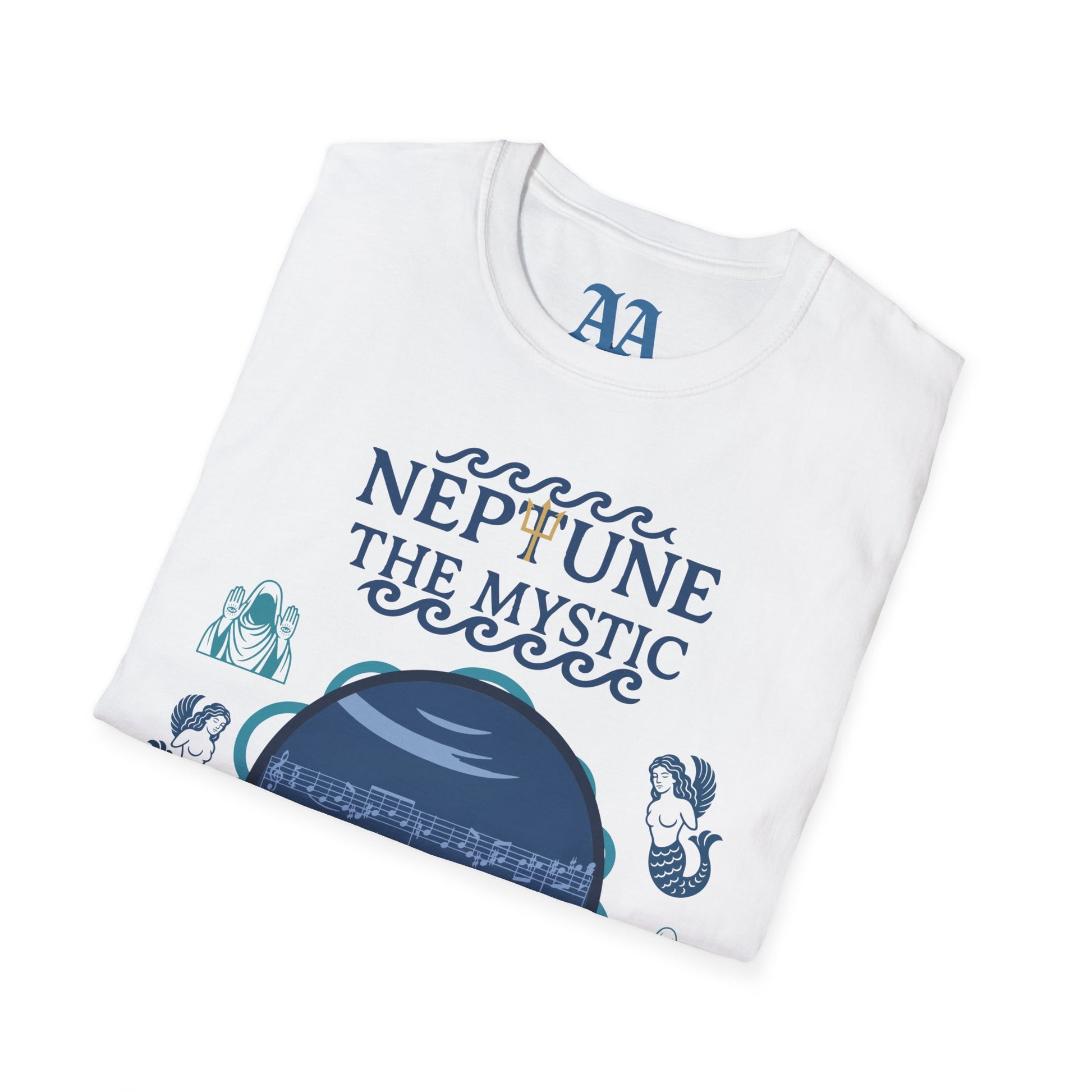 Holst Neptune sheet music astrological symbols T Shirt__White__folded