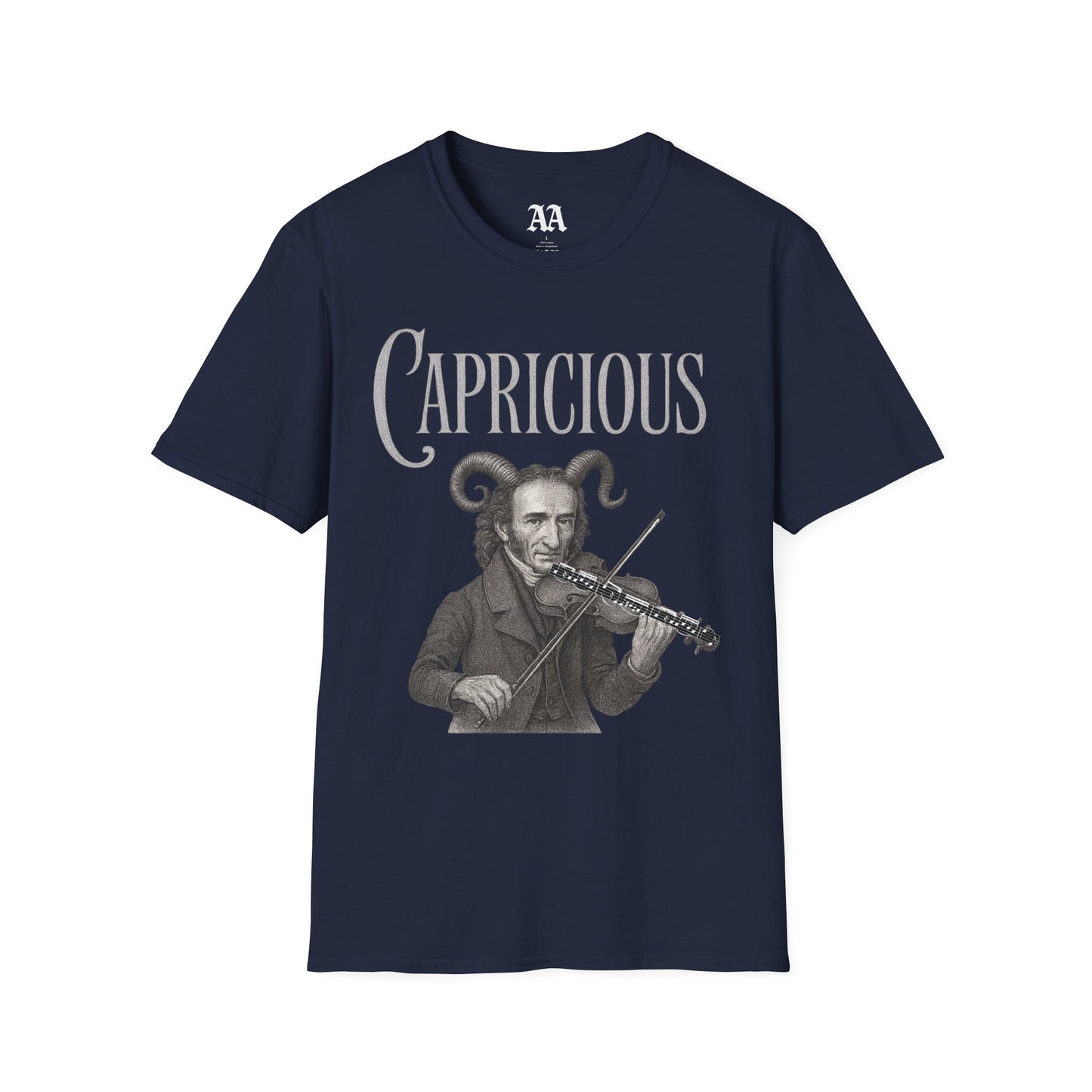 Paganini 24th Caprice T shirt__Indigo Blue__hanging