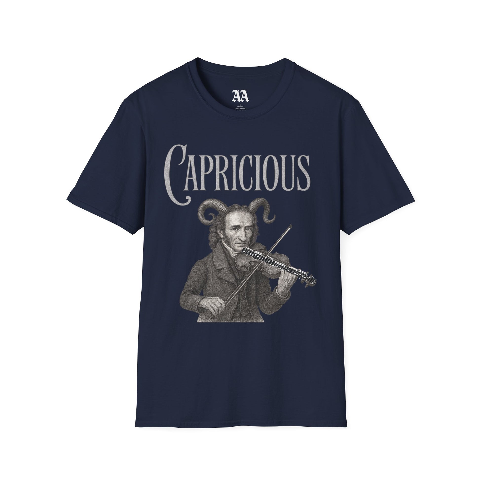 Paganini 24th Caprice T shirt__Indigo Blue__hanging