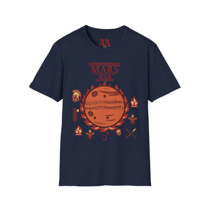Holst Mars sheet music astrological symbols T Shirt__Navy__hanging