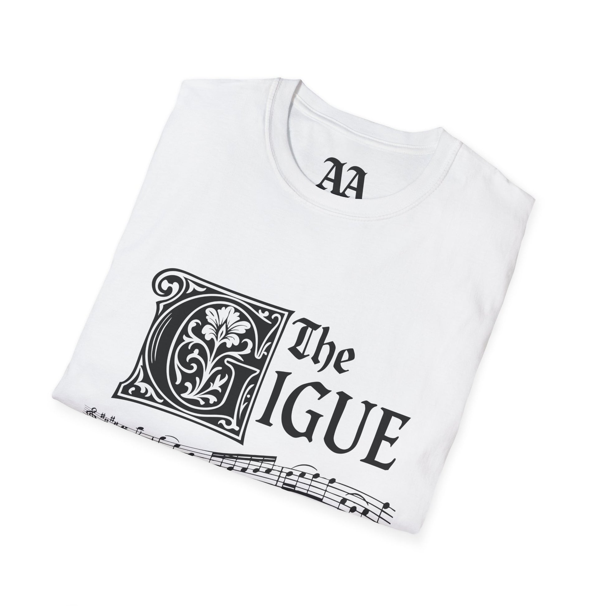 Music pun Gigue is up Bach Partita T Shirt__White__folded