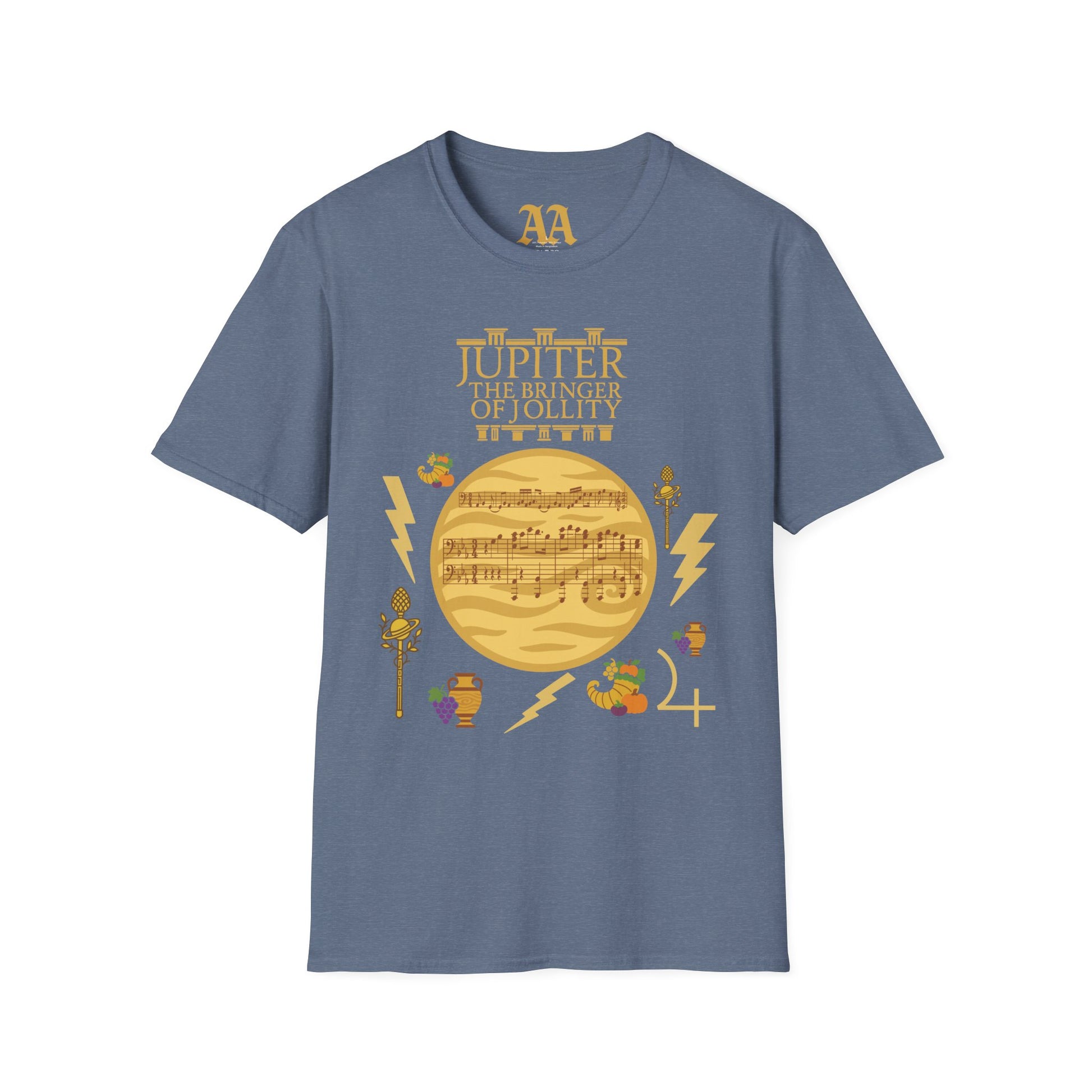 Holst Planet's Jupiter T shirt__Indigo__hanging