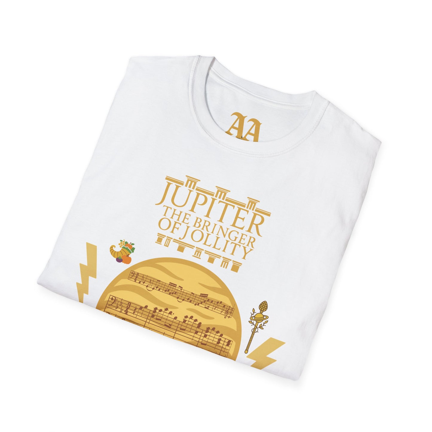 Holst Planet's Jupiter T shirt__White__folded