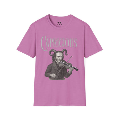 Paganini 24th Caprice T shirt__Heather Radiant Orchid__hanging