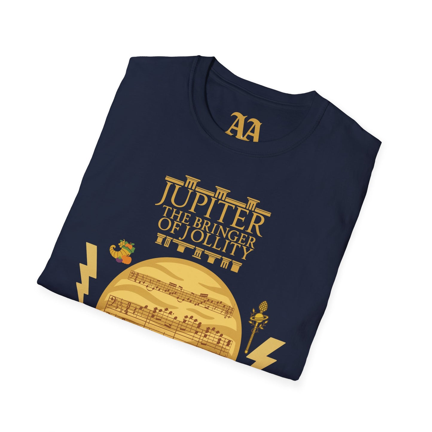 Holst Planet's Jupiter T shirt__Navy__folded