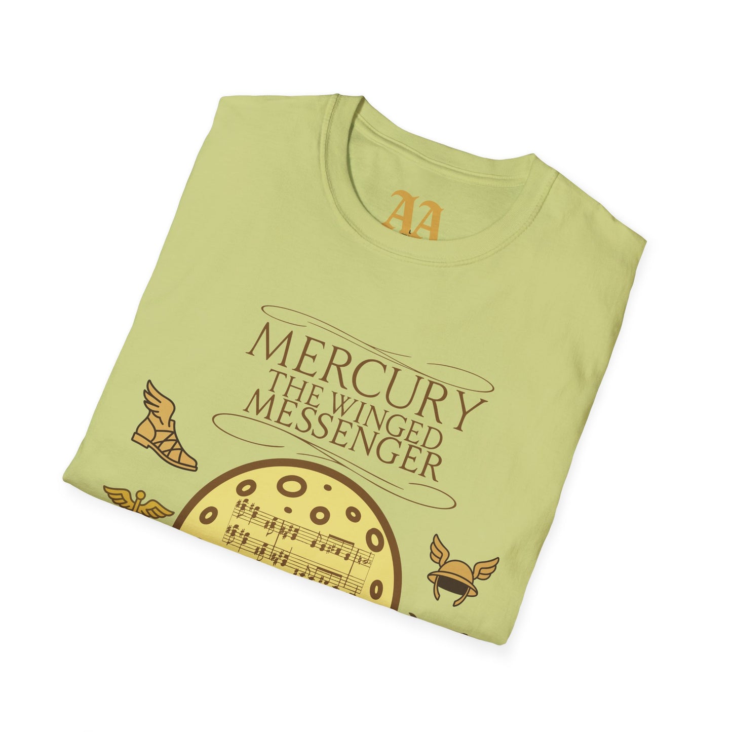 Holst Mercury sheet music astrological symbols T Shirt__Pistachio__folded
