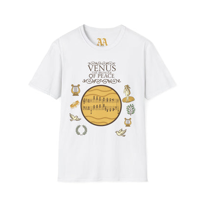 Holst Venus sheet music astrological symbols T Shirt__White__hanging