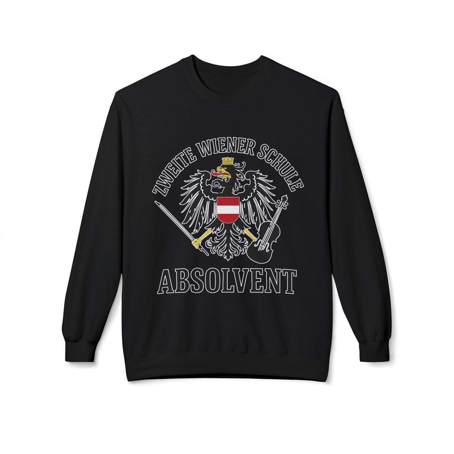 second viennese school absolvent sweatshirt german text