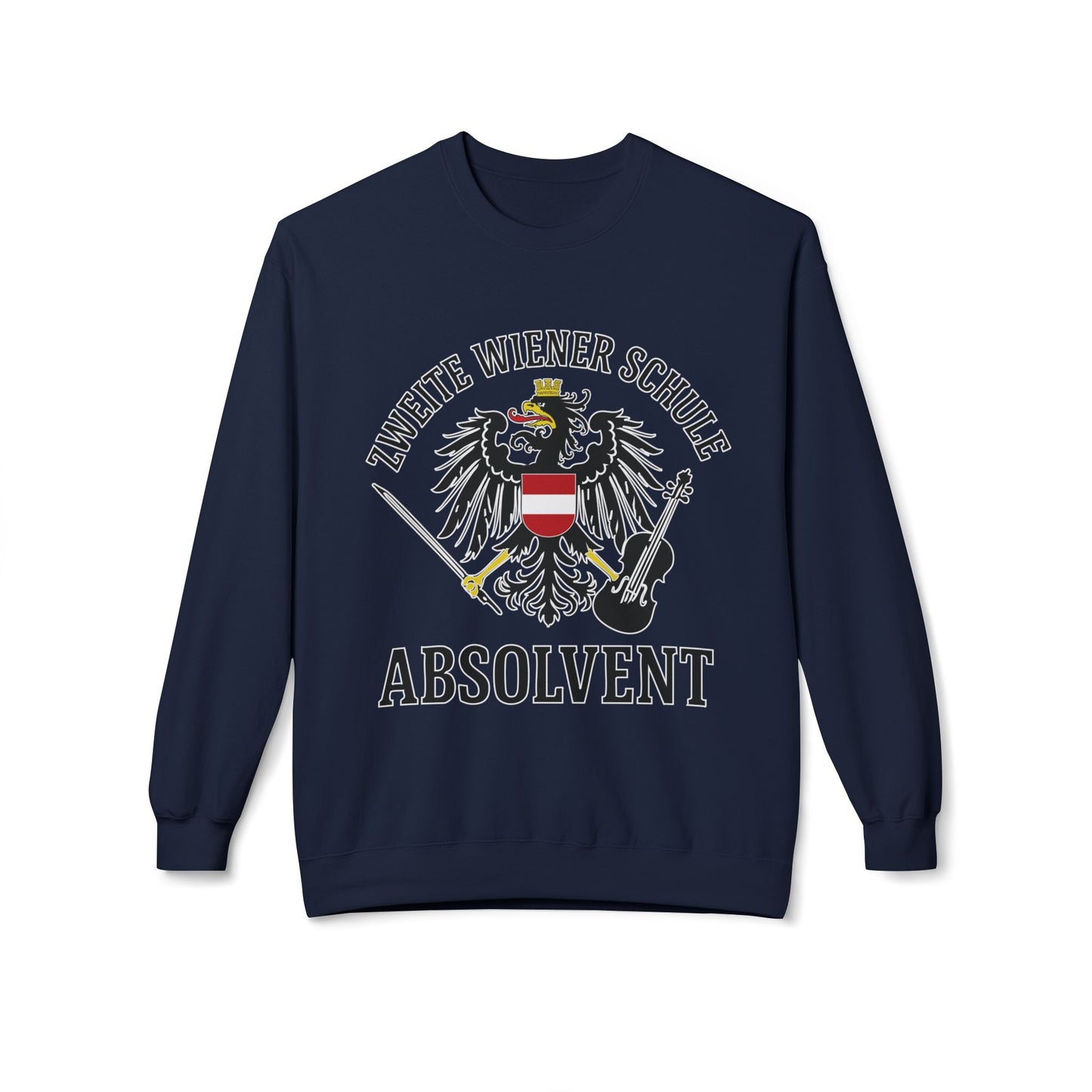 second viennese school absolvent sweatshirt german text