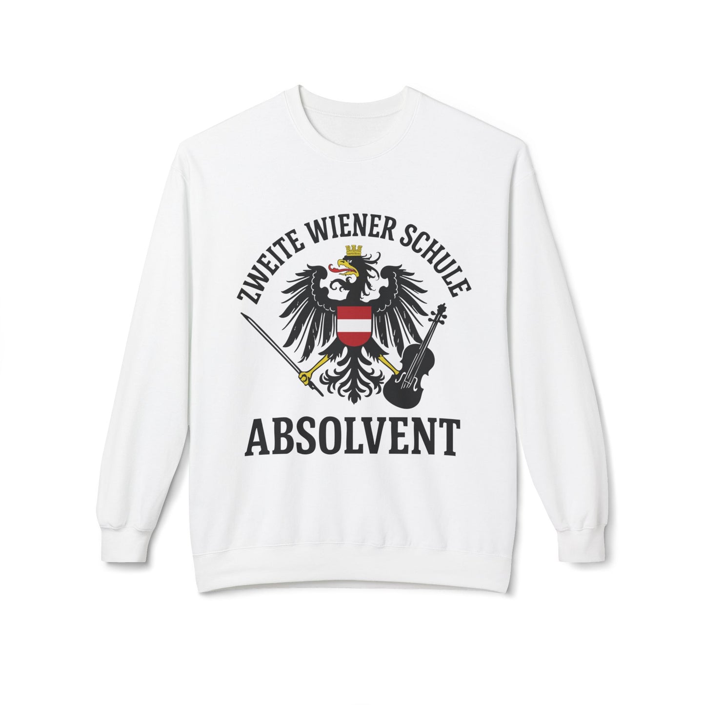 second viennese school absolvent sweatshirt german text